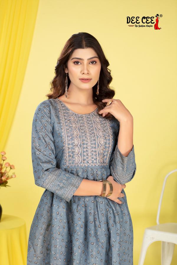 Deecee Keeva Casual Wear Printed Shimmer Kurtis Collection